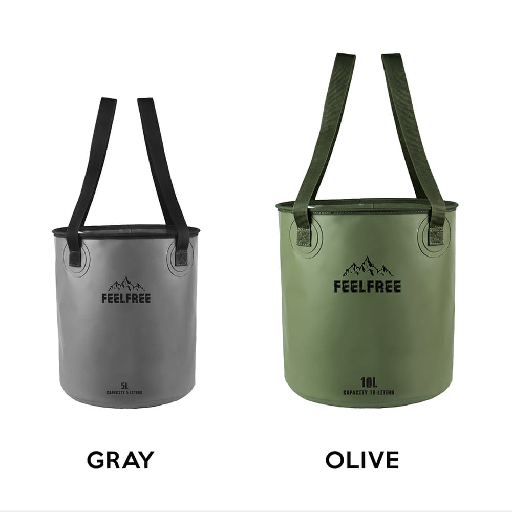 ถังน้ำพับได้แบบพกพา FEELFREE FOLDABLE WASH BASIN 10L สีเขียว